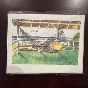 Set of 10 Beach Art Notecards with envelopes